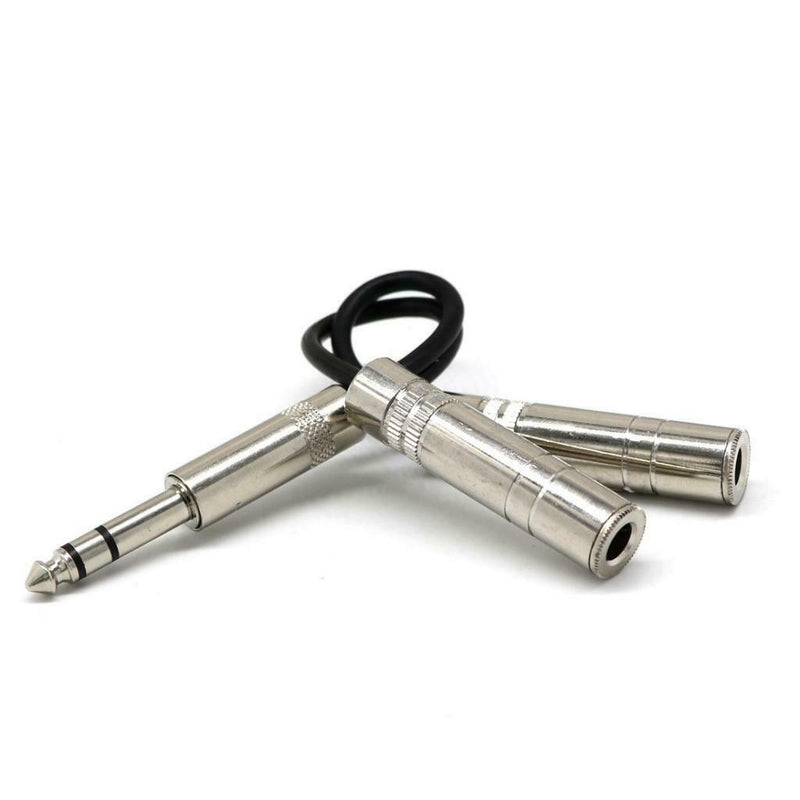 1/4'' 6.35mm Stereo Plug / Male to Dual 1/4'' 6.35mm Jack /Female Splitter