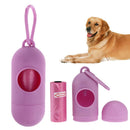 Pet Dog Cat Garbage Clean-up Pooper Bags Holder Dispenser + Poop Bags Set Pink
