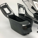 Car Window Glass Lifting Buttons Frame Door Storage Box Cover Trim 6Pcs For