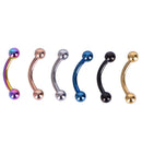 12Pcs/Set Curved Bar Barbell Ball Spike Tragus Eyebrow Lip Ring Body Pierci+TEUS
