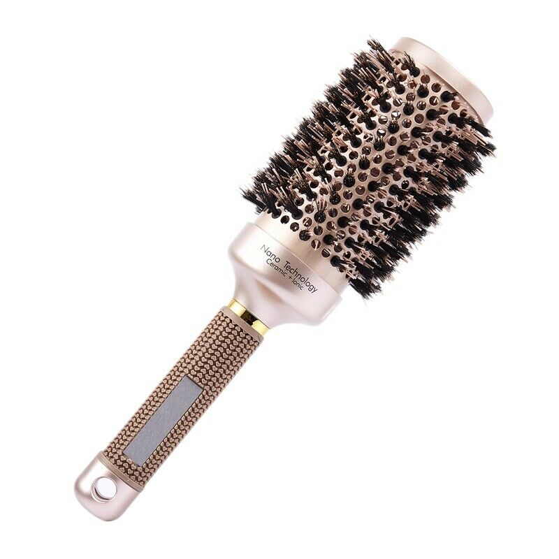 Round Barrel Hair Brush with Simulation Boar Bristle, for Hair Drying, Styl W2J6