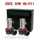 Pair H8 H11 LED Headlight 800LM Single Beam COB White 6500K Driving Fog VBE DPD