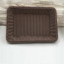Dark brown simple fashion hand-woven storage basket rattan food fruit baske L9F5