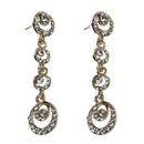 Bridal Circle Studs Dangle Earrings Jewelry-Golden I3Q7