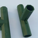 2pcs Green Plastic 16mm Greenhouse Pipe Fittings PVC Building Fittings 3T