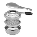 Mini Stainless Steel Pocket Alcohol Stove Outdoor Cooking Camping Accessori H9J9