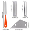 Guitar Luthier Tool Set (7 Pcs), Clean and Polish Tool Guitar Fret Crowning