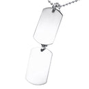 39x23mm Double Dog Tag Pendant Stainless Steel Polished Blank Dogtag Pendant