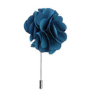 Boutonniere Stick Lapel Tie Pin Brooch &Sky Blue Flower Men Accessories Gift