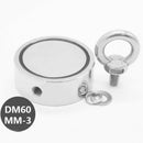 Round Double Sided Super Strong Neodymium Fishing Magnet 80kg Pulling Force X XX