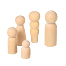 5Pcs Family Wood Crafts Unfinished Wood Diy Art Craft Painting Family Five