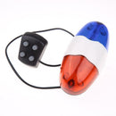6 LED Bike Police Front Light Warning Siren Cycling Electric Horn Bell