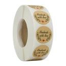 500 Handmade With Love Stickers Scrapbooking Hand Made Handmade Label Weddi J2M9