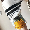 Cute Scrub Leather Pineapple Bag Mini Crossbody Bags for Women Chain Purse  U8L4