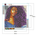 Full Round Drill Girl with Curly Hair Kit DIY 5D Diamond Painting (FH322)