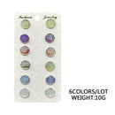 6 Pairs Stainless Steel Shiny Austrian Crystal Round Stud Earrings Set Jewe K3D2