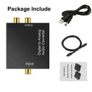 Digital Optical Toslink Coaxial signal to Analog L/R RCA Audio Adapter Converter