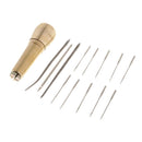 14Pcs Canvas Leather Tent Sewing Awl Hand Stitcher Leather Craft Needle Crafts