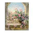 Window Flowers Scene Painting By Numbers DIY Kits Wall Pictures for living