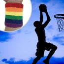 Breathable Warm Bracers Rainbow Wrap Hand Badminton Wristband Unisex K5Y9