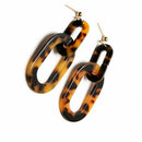 Large Acrylic Leopard Square Earrings for Women Minimalist Jewelry Cutout S G8I2