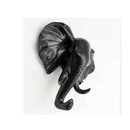 2 Wall Door Clothes Hat Bags Towel Hooks Decorative Elephant + Horse Black