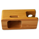 Bamboo Charging Dock Station Charger Holder Mobile Phone Bamboo Stand