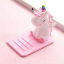 Rubber Phone Holder Cartoon Animal Desktop Cell Phone Stand Holder Pink