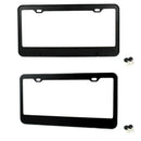 US Ca 2PCS Chrome Stainless Steel Car Truck License Number Plate Frame+Screw-Cap