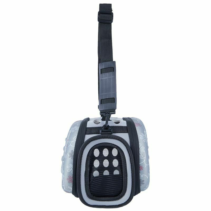 Pet Dog Cat Sided Carrier Foldable Travel Tote Shoulder Bag Portable Cage K S8J4