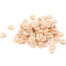 100pcs Nature Wood Wooden Buttons Sewing DIY Craft Heart Shape 2 Holes Q2X7