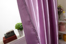 100x200cm Satin Window Curtain Balcony Blackout Drapes Panel Valances Purple