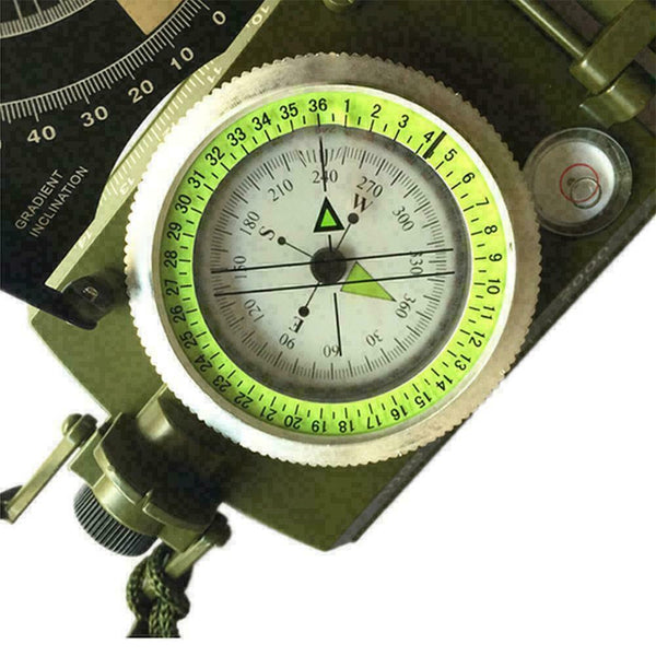 1* Professional Military Pocket Metal Sighting Compass Clinometer Camping H N0I1