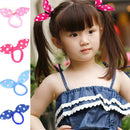 20X Girl Rabbit Bunny Ears Dotted Hair Ties Scrunchie Ponytail Holder HairBand