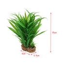 2x Plastic Green Bamboo Leaf Plants for Terrarium Aquarium   Tank Decor
