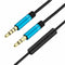 3.5mm Jack Audio Cable 1.2m Stereo Aux Plug Cables With Microphone HandsfreeA7F3
