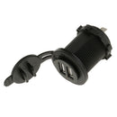 Boat Car Waterproof 12V Dual USB Power Charger Adapter Switch Socket Outlet Plug