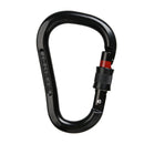 24KN Aluminum Screwgate Carabiner Screw Lock Caribeaner D-ring Hook Black