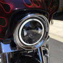 1X 7Inch Round 75W LED Headlights Hi/Lo For Motorcycle 97-18 JK TJ LJ Wrangle Kn