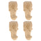 4Pcs Solid Wood Sofa Legs Furniture Feet Plinth for Kitchen Cabinet Cupboard,