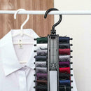 Ties Rack Hangers Closet Organizers Necktie Tie Cross Black Hanger 20 O9S3