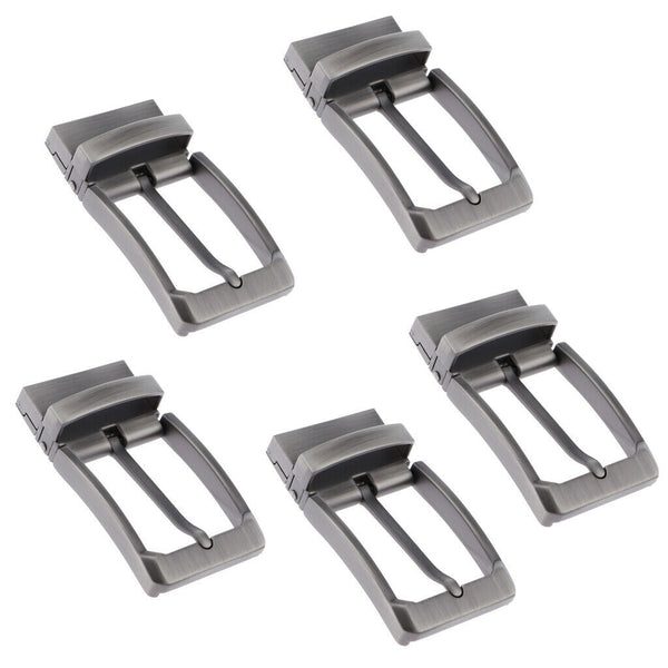 5x Mens Metal Reversible Belt Buckle Replacement Retro Pin Buckle Rectangle