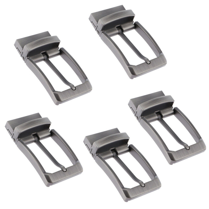 5x Mens Metal Reversible Belt Buckle Replacement Retro Pin Buckle Rectangle
