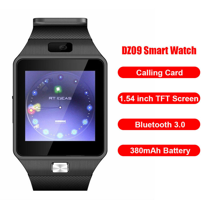 DZ09 1.54 inch Touch Camera Sleep Monitor Reminder Bluetooth Smart Watch