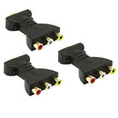 3pcs HDMI Male to RCA Video Audio AV Adapter AV Converter for Home Theater