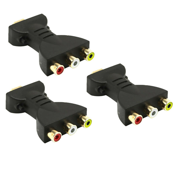 3pcs HDMI Male to RCA Video Audio AV Adapter AV Converter for Home Theater