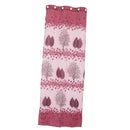 Floral Leaf Window Divider Voile Cortina Jacquard Sheer Curtain Dark Purple