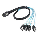 Cabledeconn G0101 MINI SAS 36P SFF 8087 to 4 SATA 7P Splitter Cable Cord