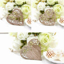 12PCS 3Styles Hollow Heart Wooden Pendants Ornaments DIY Home Wedding/Chris