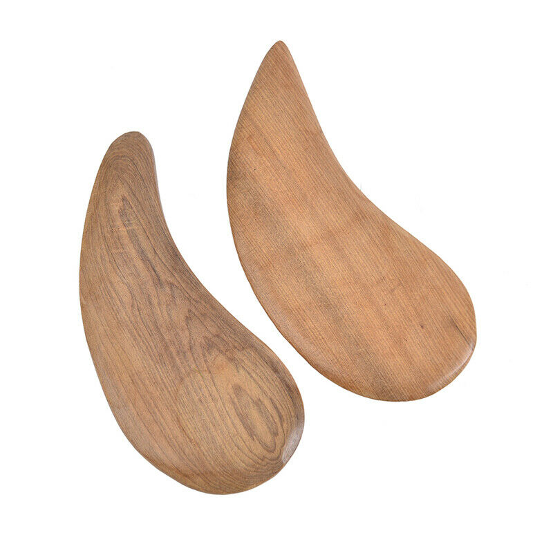 1PC Fragrant Wood Massager Small Leaf-shaped Wooden Scraper Tool Body Care S.kz